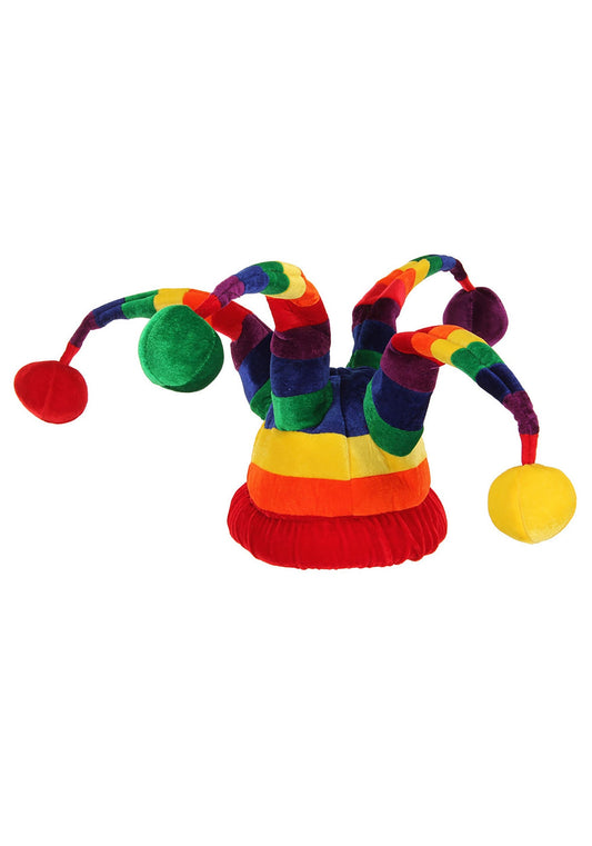 Rainbow Wacky Jester Plush Hat