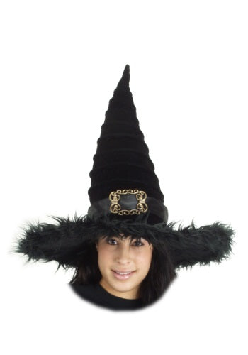 Ridged Witch Black Hat