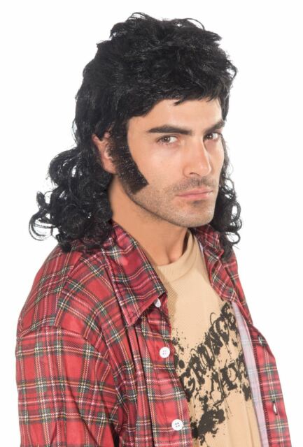 Mullet Man Wig - Black