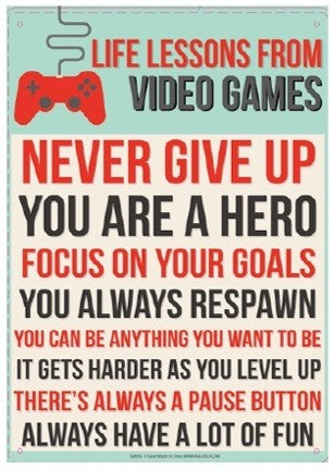 Metal Sign - Video Game Lessons