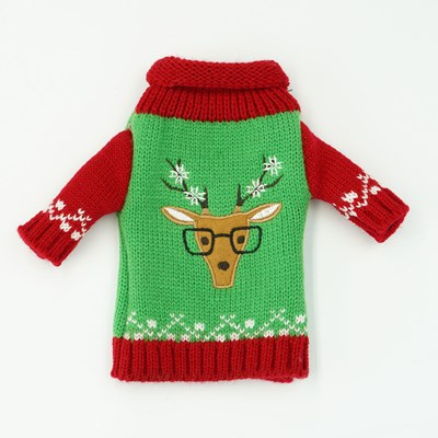 Ugly Sweater Knitted Wine Bottle Sweater